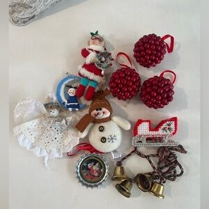 10 vintage christmas ornaments